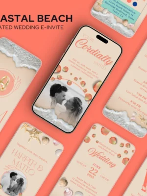 Coastal Beach Wedding E-Invite v1.0