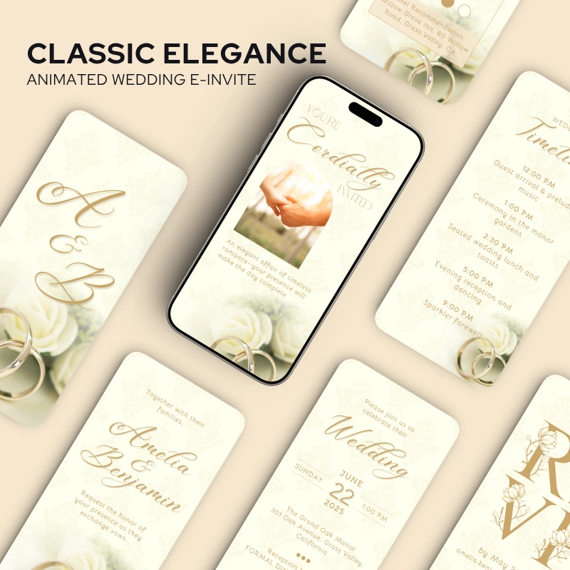 Modern Minimalist Wedding E-Invite v1.0