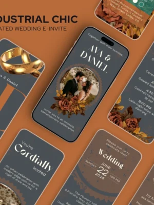 Industrial Chic Wedding E-Invite
