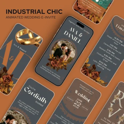 Industrial Chic Wedding E-Invite