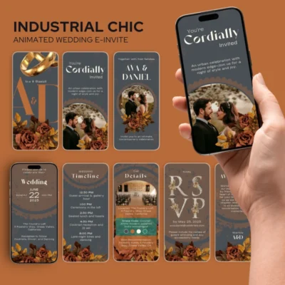 Industrial Chic Wedding E-Invite