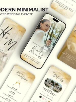 Modern Minimalist Wedding E-Invite
