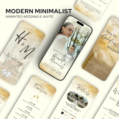 Modern Minimalist Wedding E-Invite