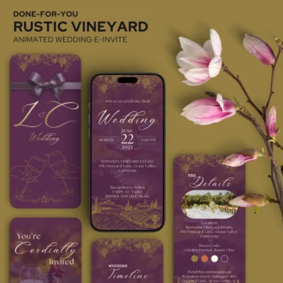 Rustic Vineyard Wedding E-Invite v1.0