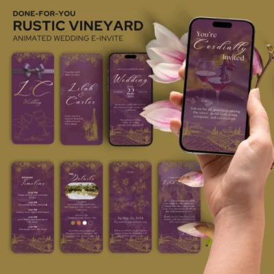 Rustic Vineyard Wedding E-Invite v1.0