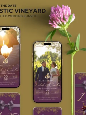 Save the Date Rustic Chic Wedding E-Invite