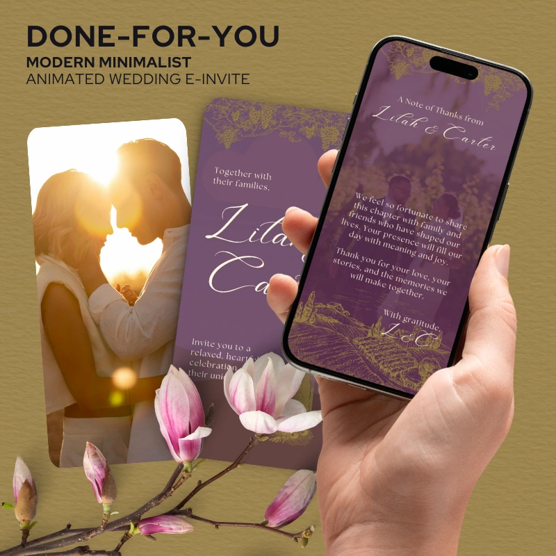 Rustic Vineyard Wedding E-Invite v1.0