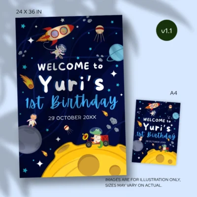 Kids Birthday Party Welcome Sign