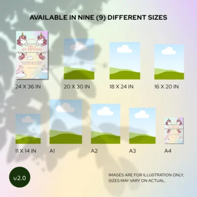 Kids Birthday Welcome Sign Unicorn Theme v2.0