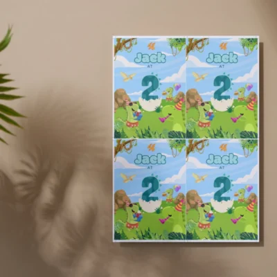 Kids Birthday Invite 2yo Cute Dinosaur Theme v1.0