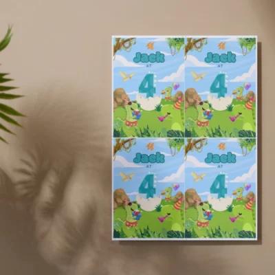 Kids Birthday Invite 4yo Cute Dinosaur Theme v1.0