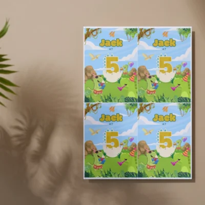 Kids Birthday Invite 5yo Cute Dinosaur Theme v1.0