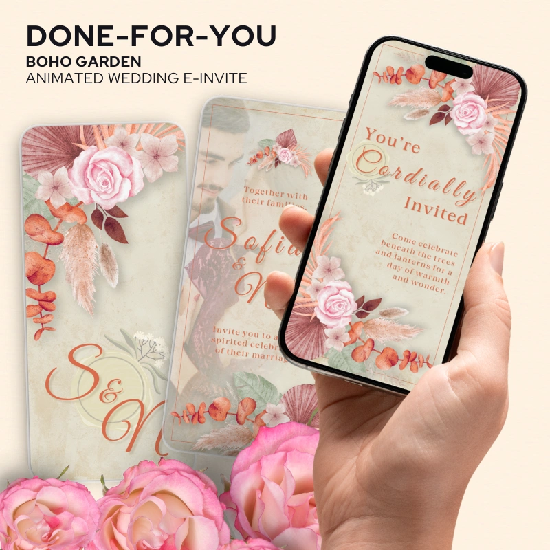 Boho Garden Wedding E-Invite v1.0