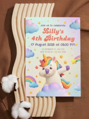 Birthday Invite Unicorn Theme v1.0