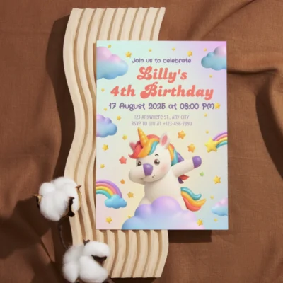 Birthday Invite Unicorn Theme v1.0
