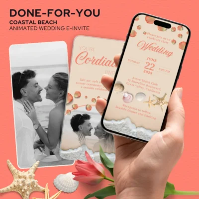 Coastal Beach Wedding E-Invite v1.0