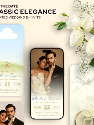 Save the Date Classic Elegance Wedding E-Invite v1.0