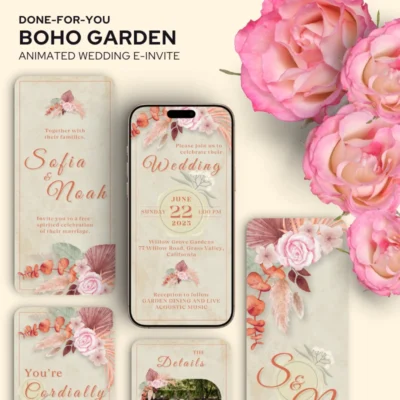 Boho Garden Wedding E-Invite v1.0