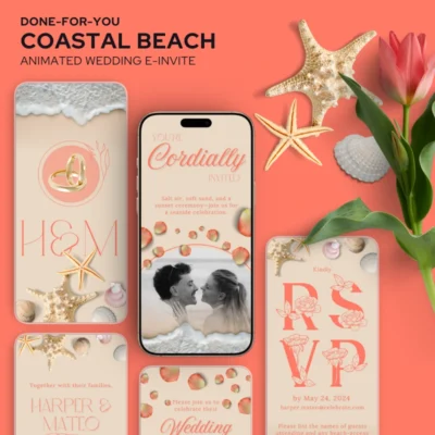 Coastal Beach Wedding E-Invite v1.0