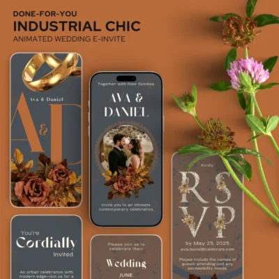 Industrial Chic Wedding E-Invite v1.0