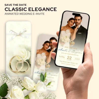 Save the Date Classic Elegance Wedding E-Invite v1.0