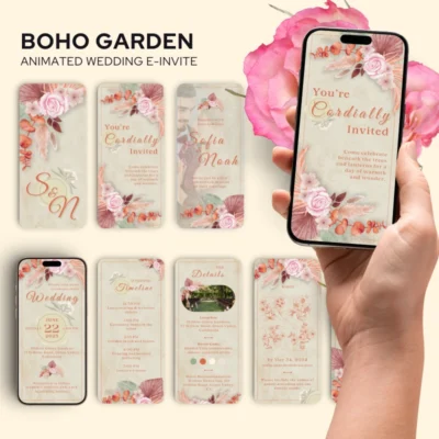 Boho Garden Wedding E-Invite v1.0