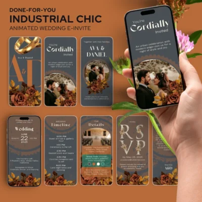 Industrial Chic Wedding E-Invite v1.0
