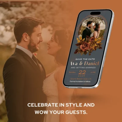 Save the Date Industrial Chic Wedding E-Invite v1.0