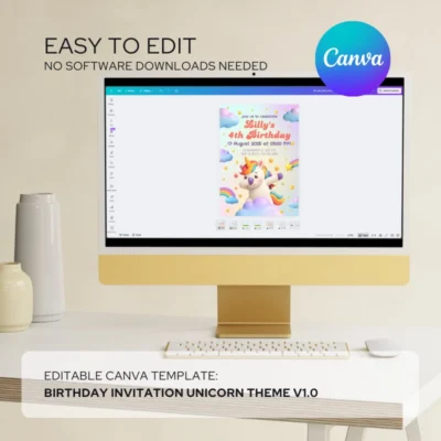 Birthday Invite Unicorn Theme v1.0