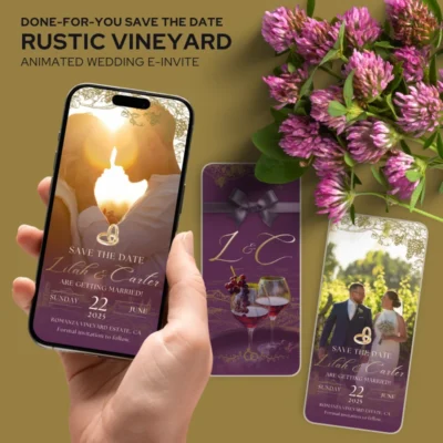 Save the Date Rustic Chic Wedding E-Invite v1.0