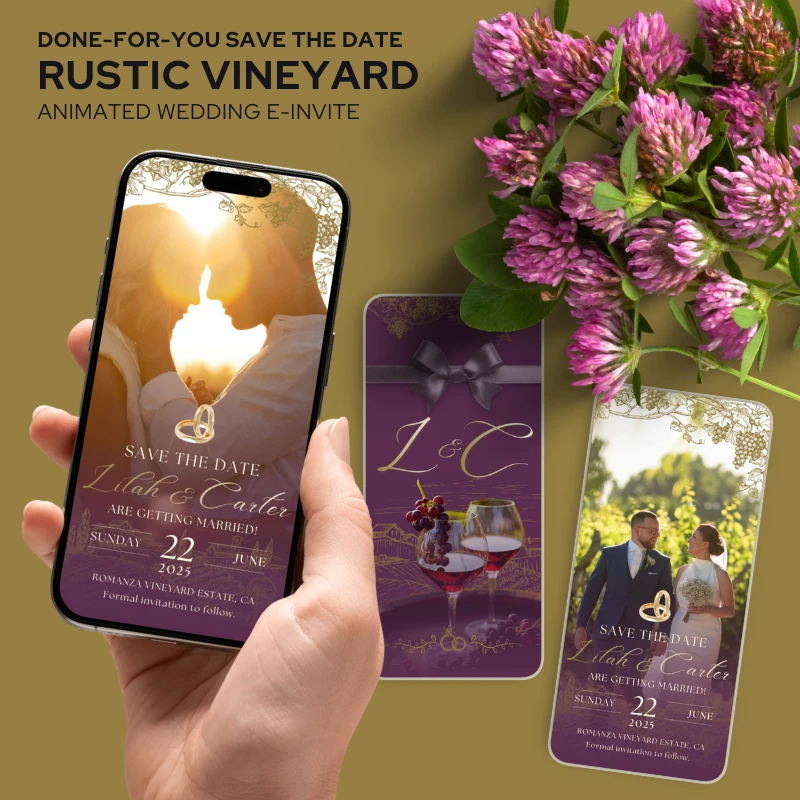Save the Date Rustic Chic Wedding E-Invite v1.0