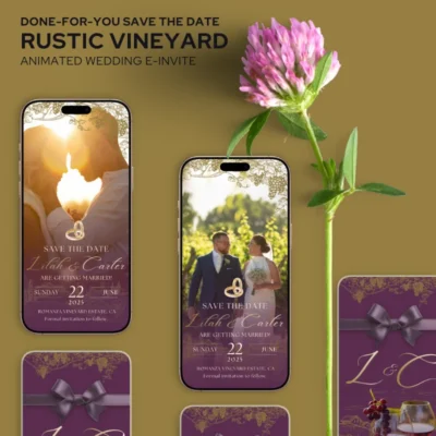 Save the Date Rustic Chic Wedding E-Invite v1.0