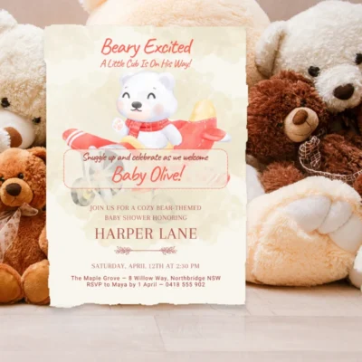 Baby Shower Invitation Bear Theme v1.1