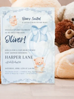 Baby Shower Invitation Bear Theme v1.2