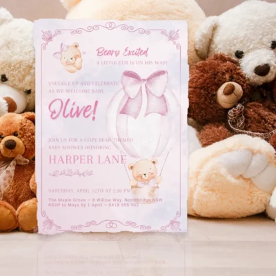 Baby Shower Invitation Bear Theme v1.3