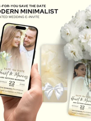 DFY Save the Date Modern Minimalist Wedding E-Invite v1.0