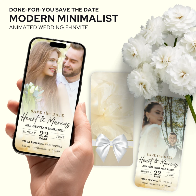 DFY Save the Date Modern Minimalist Wedding E-Invite v1.0