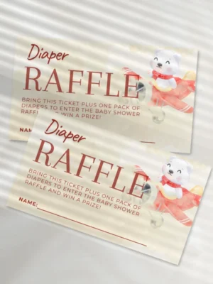 Baby Shower Raffle Template Bear Theme v1.1