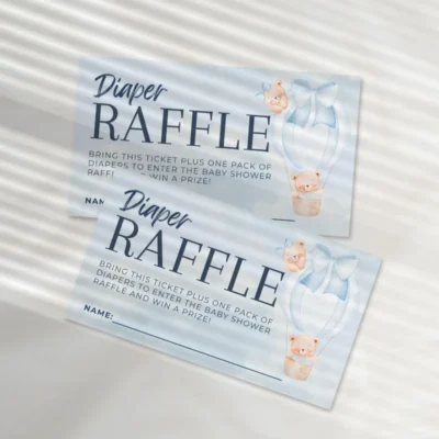 Baby Shower Raffle Template Bear Theme v1.2