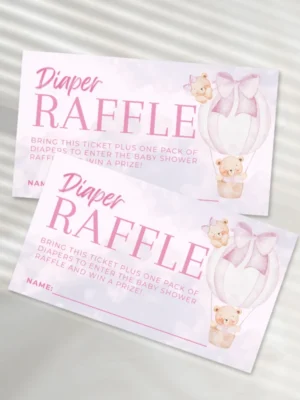 Baby Shower Raffle Template Bear Theme v1.3