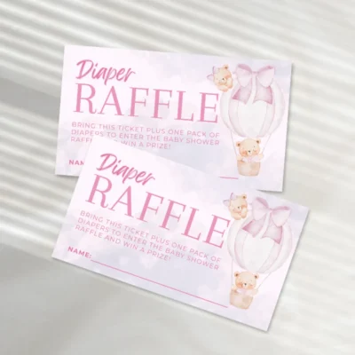 Baby Shower Raffle Template Bear Theme v1.3