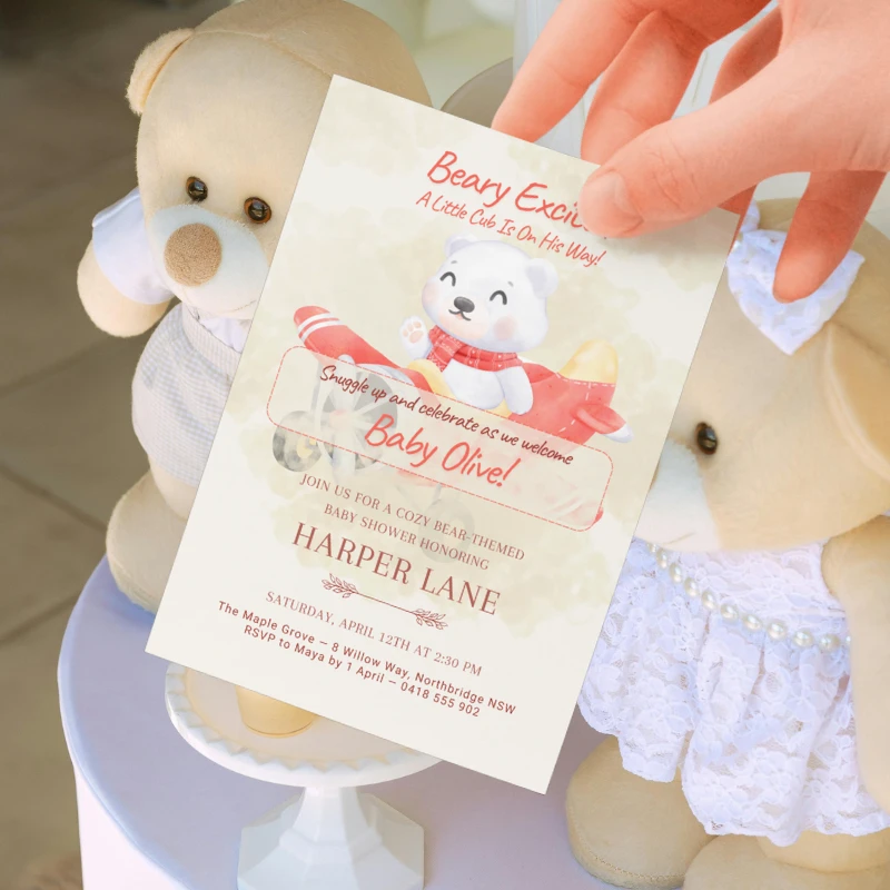 Baby Shower Invitation Bear Theme v1.1