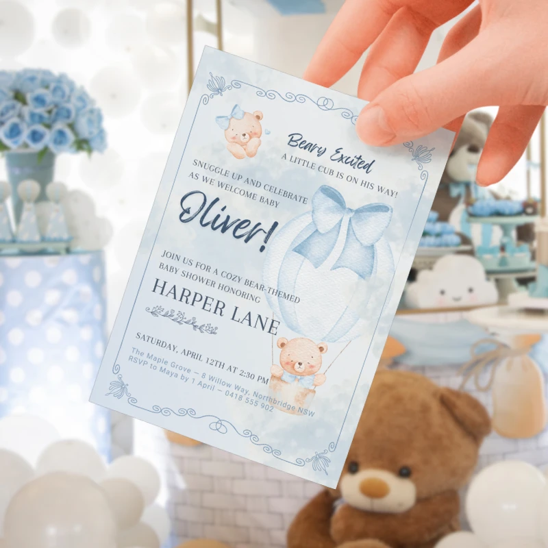 Baby Shower Invitation Bear Theme v1.2