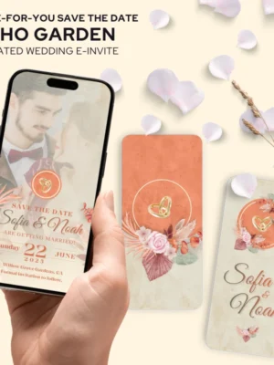 DFY Animated Save the Date Boho Garden Wedding E-Invite v1.0
