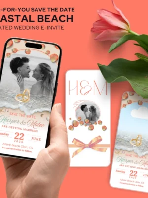 DFY Animated Save the Date Coastal Beach Wedding E-Invite v1.0