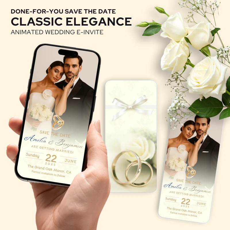 DFY Animated Save the Date Classic Elegance Wedding E-Invite v1.0