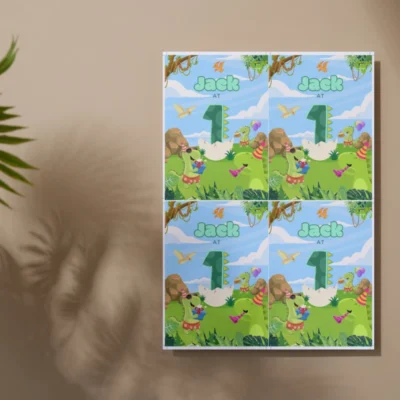 Kids Birthday Invite 1yo Cute Dinosaur Theme v1.0