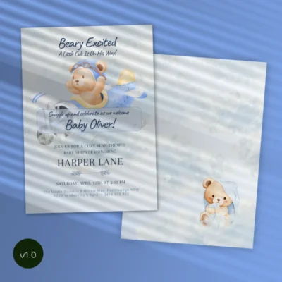 Baby Shower Invitation Bear Theme v1.0
