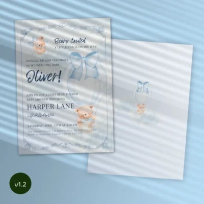 Baby Shower Invitation Bear Theme v1.2