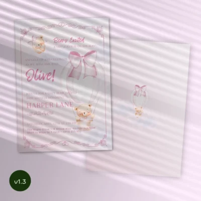 Baby Shower Invitation Bear Theme v1.3